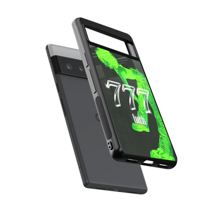 777 Luck sleek google pixel 6 pro cover with tempered glass back and TPU edges