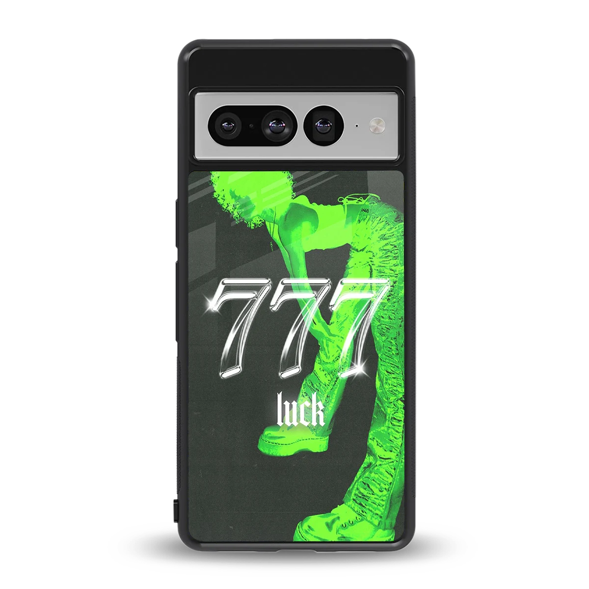 777 Luck back phone cover | glass case for google pixel 7 pro