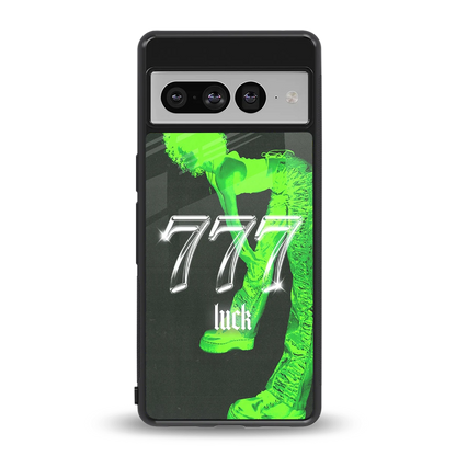 777 Luck back phone cover | glass case for google pixel 7 pro