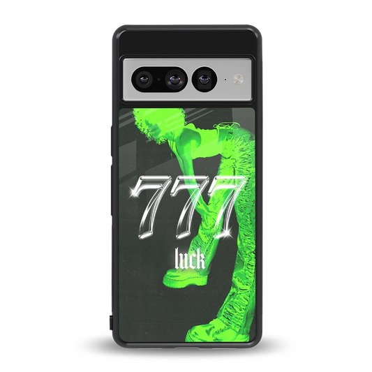 777 Luck back phone cover | glass case for google pixel 7 pro