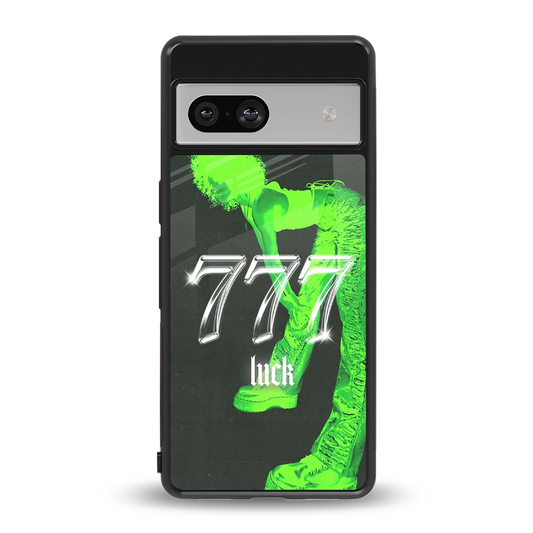 777 Luck back phone cover | glass case for google pixel 7a