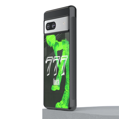 777 Luck stylish phone case for google pixel 7a | glossy glass and slim fit