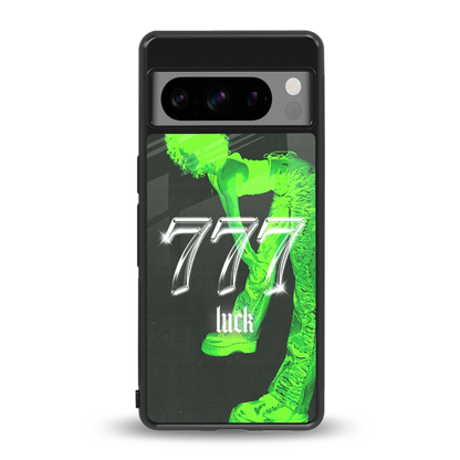 777 Luck back phone cover | glass case for google pixel 8 pro