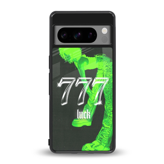 777 Luck back phone cover | glass case for google pixel 8 pro