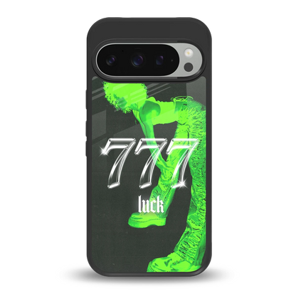 777 Luck back phone cover | glass case for google pixel 9 pro