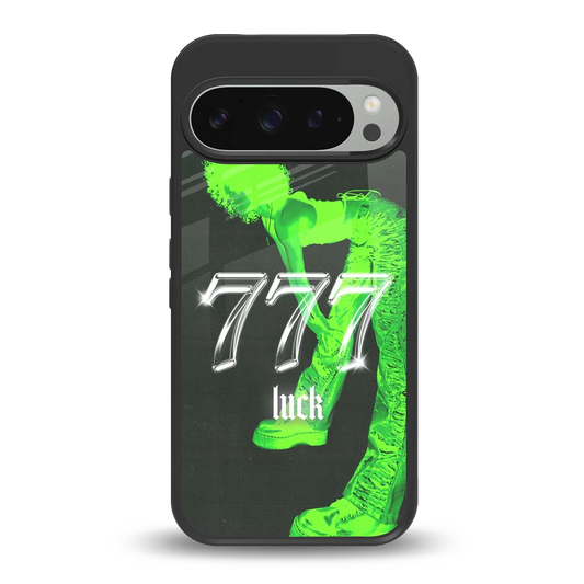 777 Luck back phone cover | glass case for google pixel 9 pro