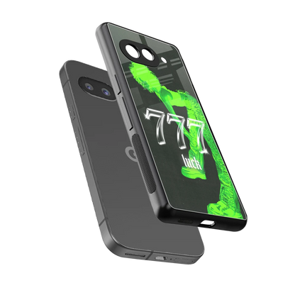 777 Luck sleek google pixel 10a cover with tempered glass back and TPU edges