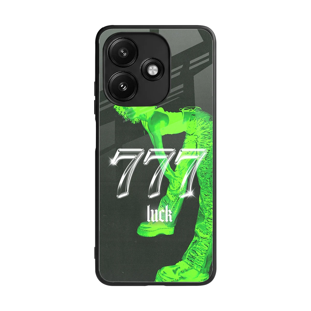 777 Luck back phone cover | glass case for redmi 12 5g