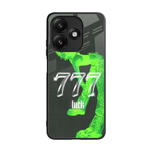 777 Luck back phone cover | glass case for redmi 12 5g