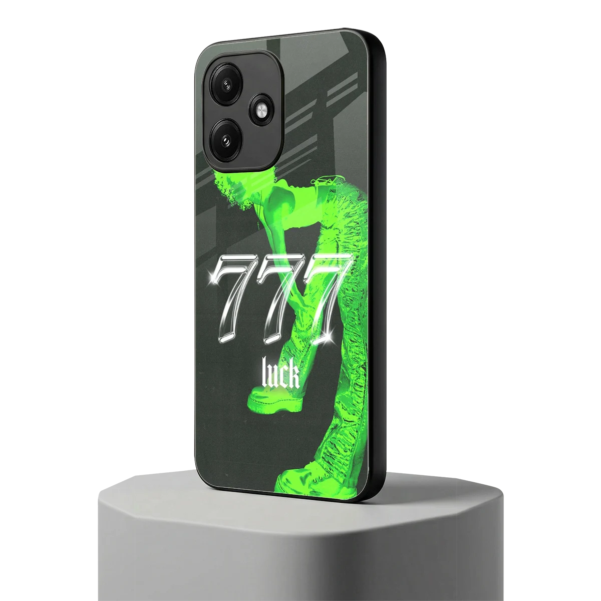777 Luck redmi 12 5g mobile cover | shockproof glass phone case