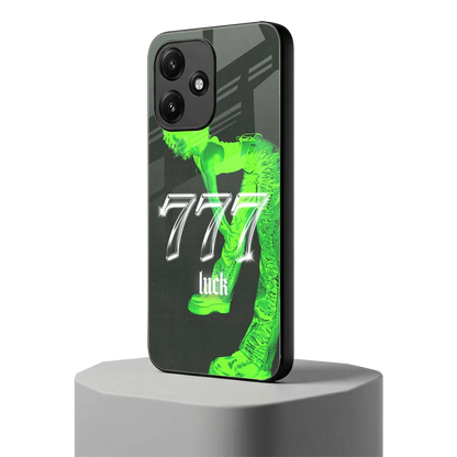 777 Luck redmi 12 5g mobile cover | shockproof glass phone case
