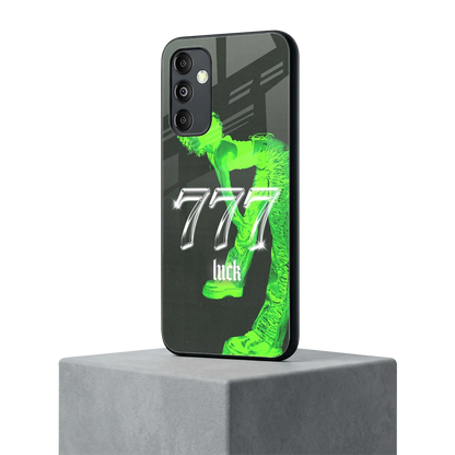 777 Luck samsung galaxy m14 5g mobile cover | shockproof glass phone case