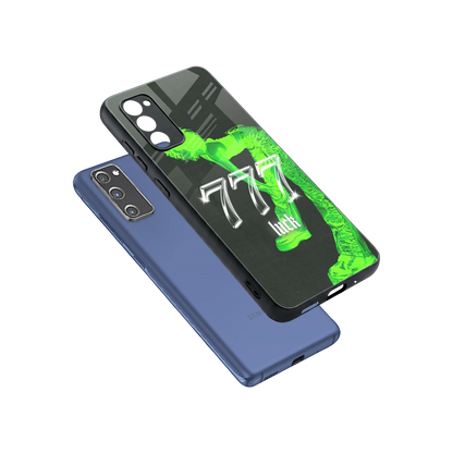 777 Luck sleek samsung galaxy s20 fe cover with tempered glass back and TPU edges