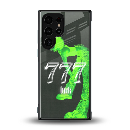 777 Luck back phone cover | glass case for samsung galaxy s24 ultra