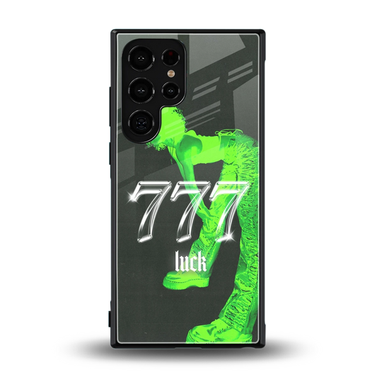 777 Luck back phone cover | glass case for samsung galaxy s24 ultra