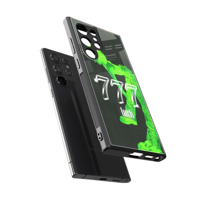 777 Luck sleek samsung galaxy s23 ultra cover with tempered glass back and TPU edges