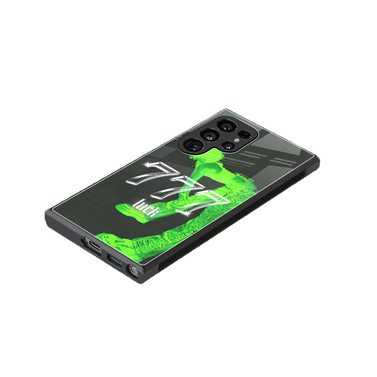 777 Luck stylish phone case for samsung galaxy s23 ultra | glossy glass and slim fit