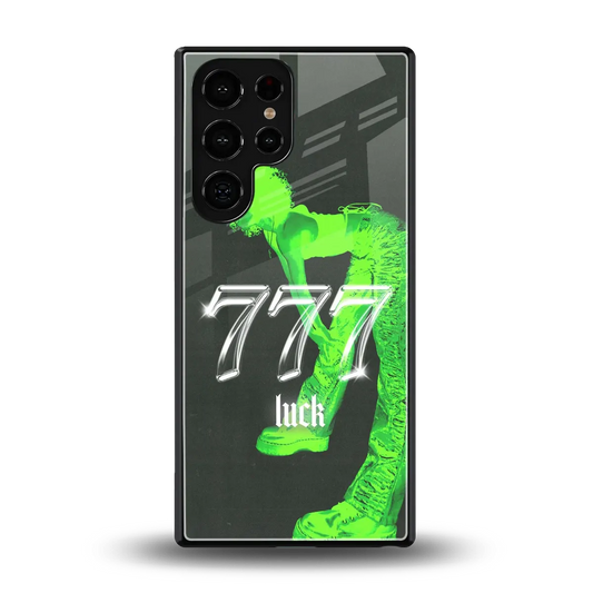 777 Luck back phone cover | glass case for samsung galaxy s25 ultra