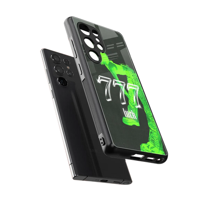 777 Luck sleek samsung galaxy s25 ultra cover with tempered glass back and TPU edges