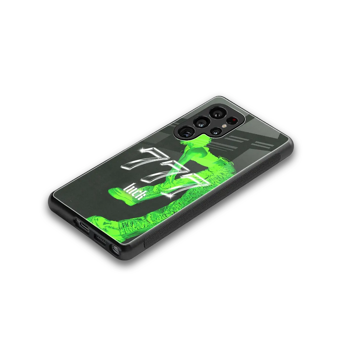 777 Luck stylish phone case for samsung galaxy s26 ultra | glossy glass and slim fit