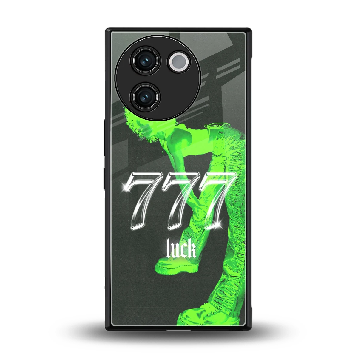 777 Luck back phone cover | glass case for vivo v30e