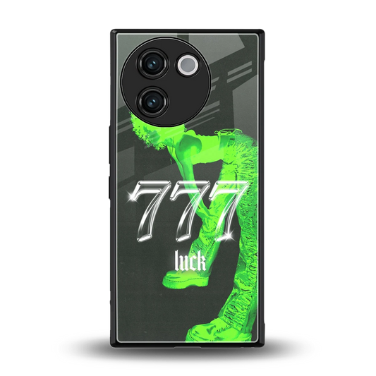 777 Luck back phone cover | glass case for vivo v30e