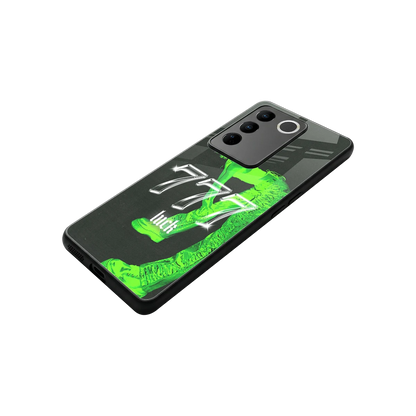 777 Luck stylish phone case for vivo v27 5g | glossy glass and slim fit