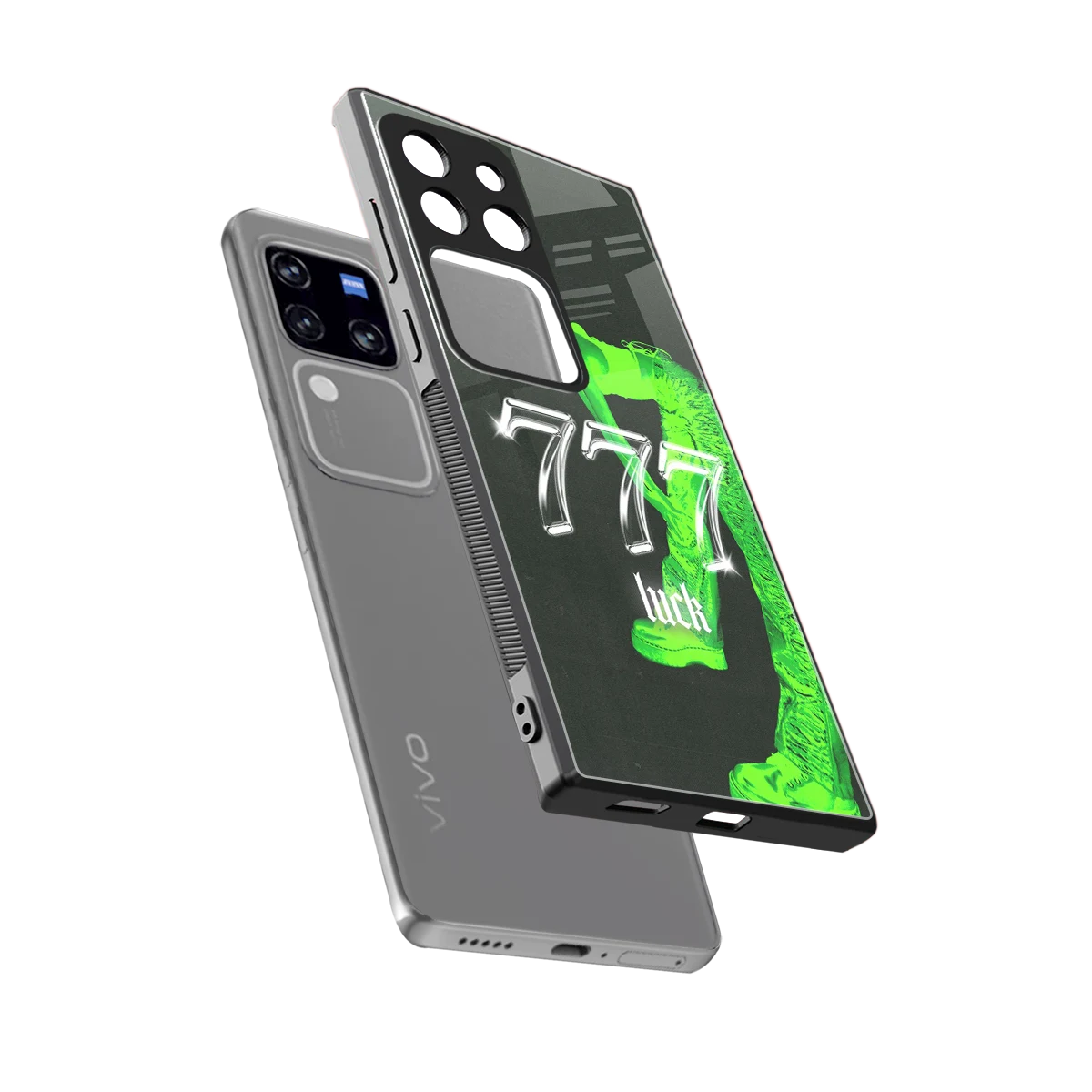 777 Luck sleekvivo v30 pro cover with tempered glass back and TPU edges