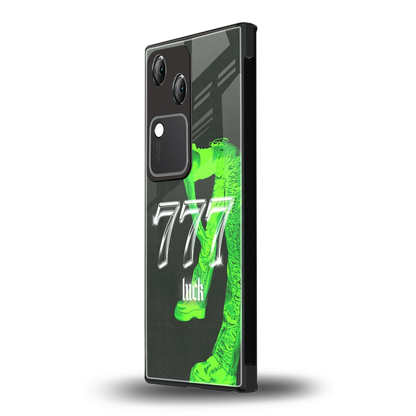 777 Luck vivo v30 mobile cover | shockproof glass phone case