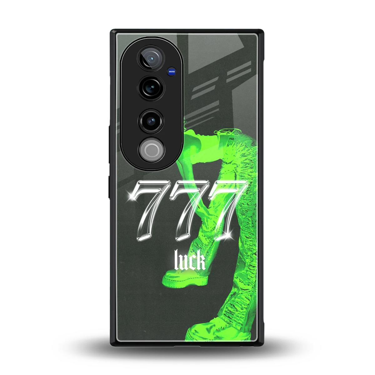 777 Luck back phone cover | glass case for vivo v40 pro