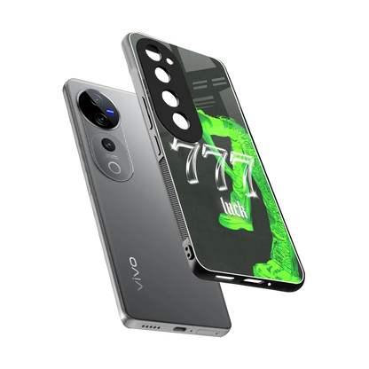 777 Luck sleek vivo v40 pro cover with tempered glass back and TPU edges