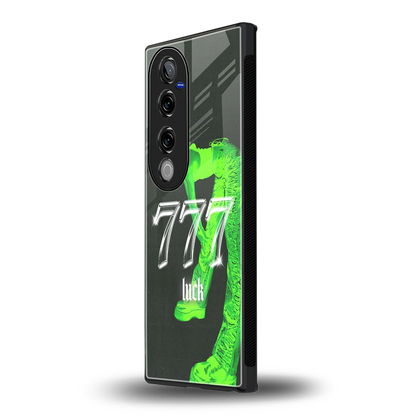 777 Luck vivo v40 pro mobile cover | shockproof glass phone case