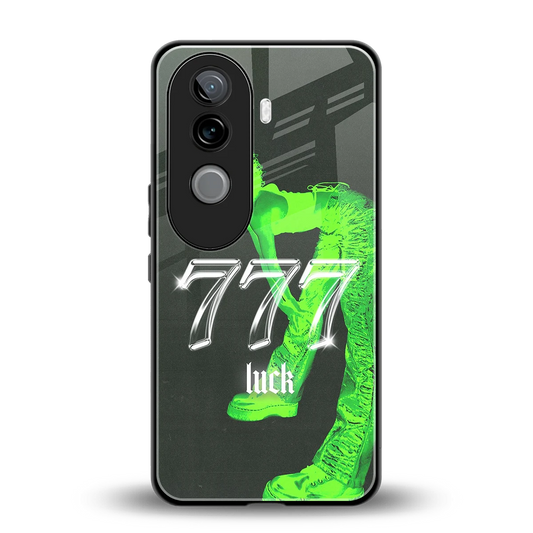 777 Luck back phone cover | glass case for vivo v40e