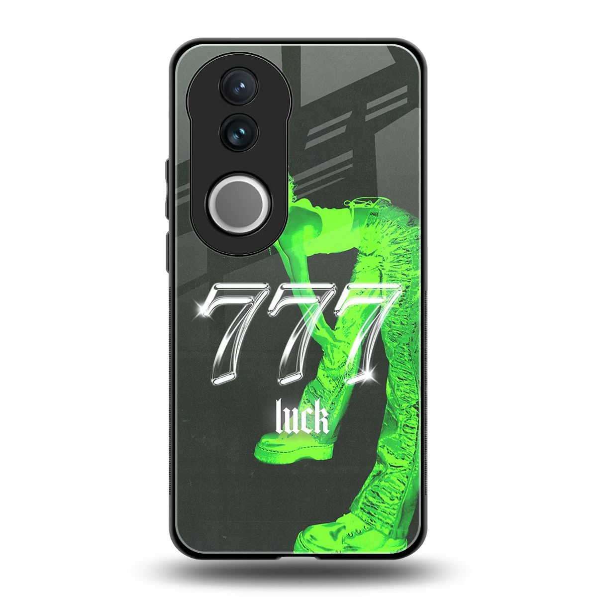 777 Luck back phone cover | glass case for vivo v50