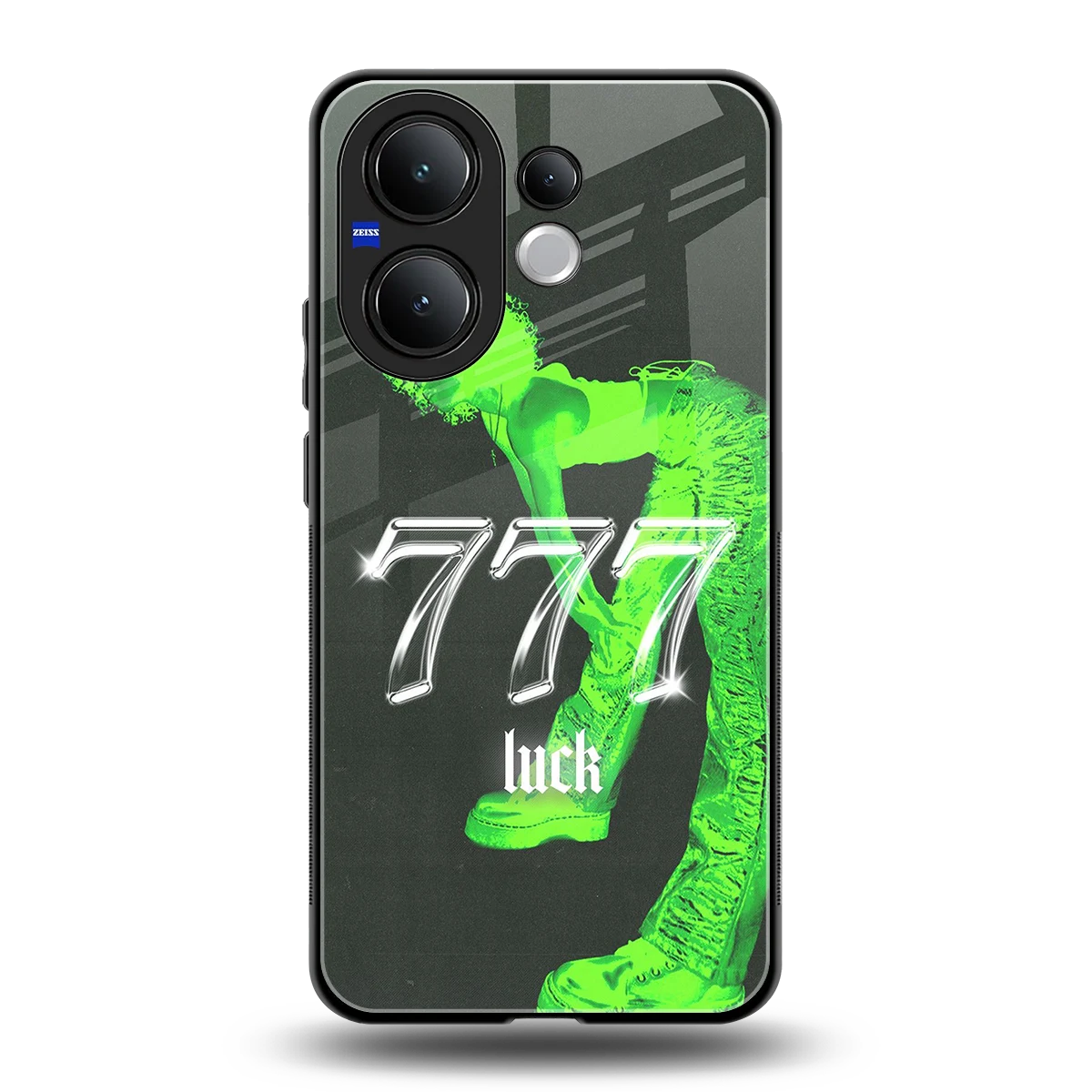 777 Luck back phone cover | glass case for vivo v60