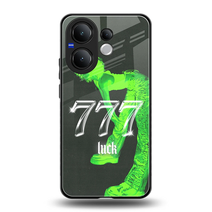 777 Luck back phone cover | glass case for vivo v60
