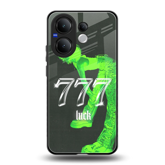 777 Luck back phone cover | glass case for vivo v60