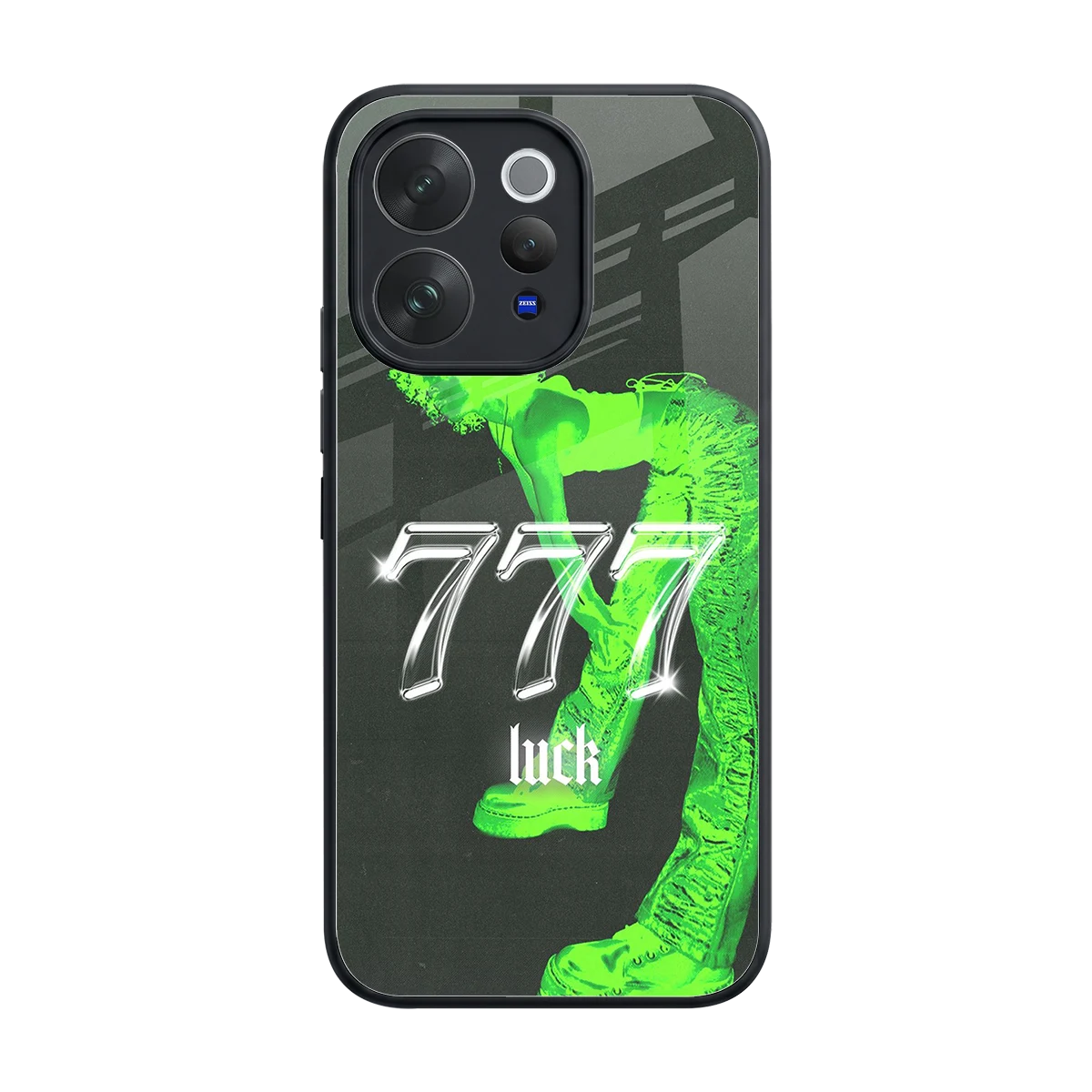 777 Luck back phone cover | glass case for vivo v70 elite
