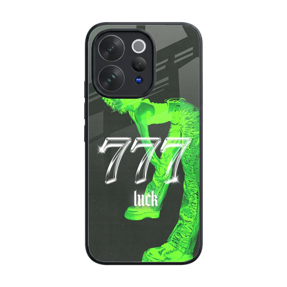 777 Luck back phone cover | glass case for vivo v70 elite