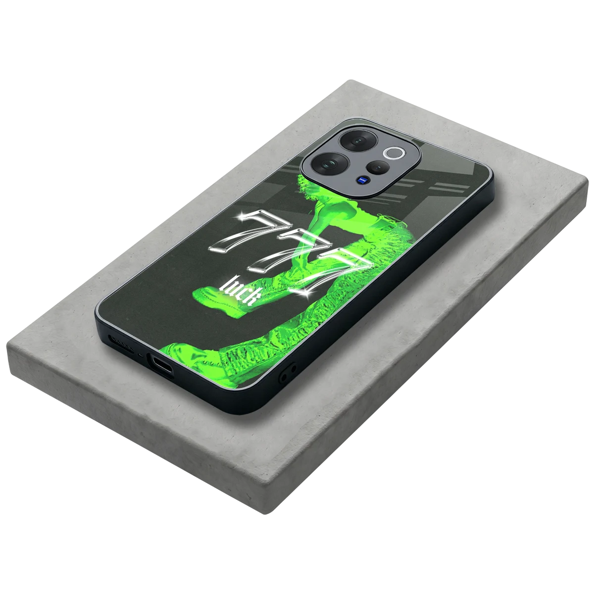 777 Luck stylish phone case for vivo v70 | glossy glass and slim fit