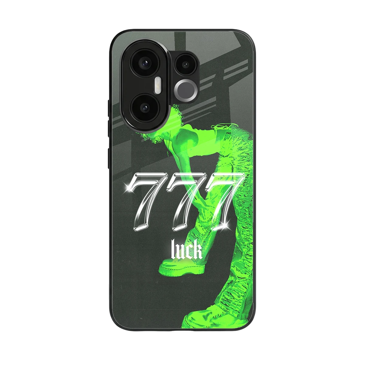 777 Luck back phone cover | glass case for vivo x200 fe