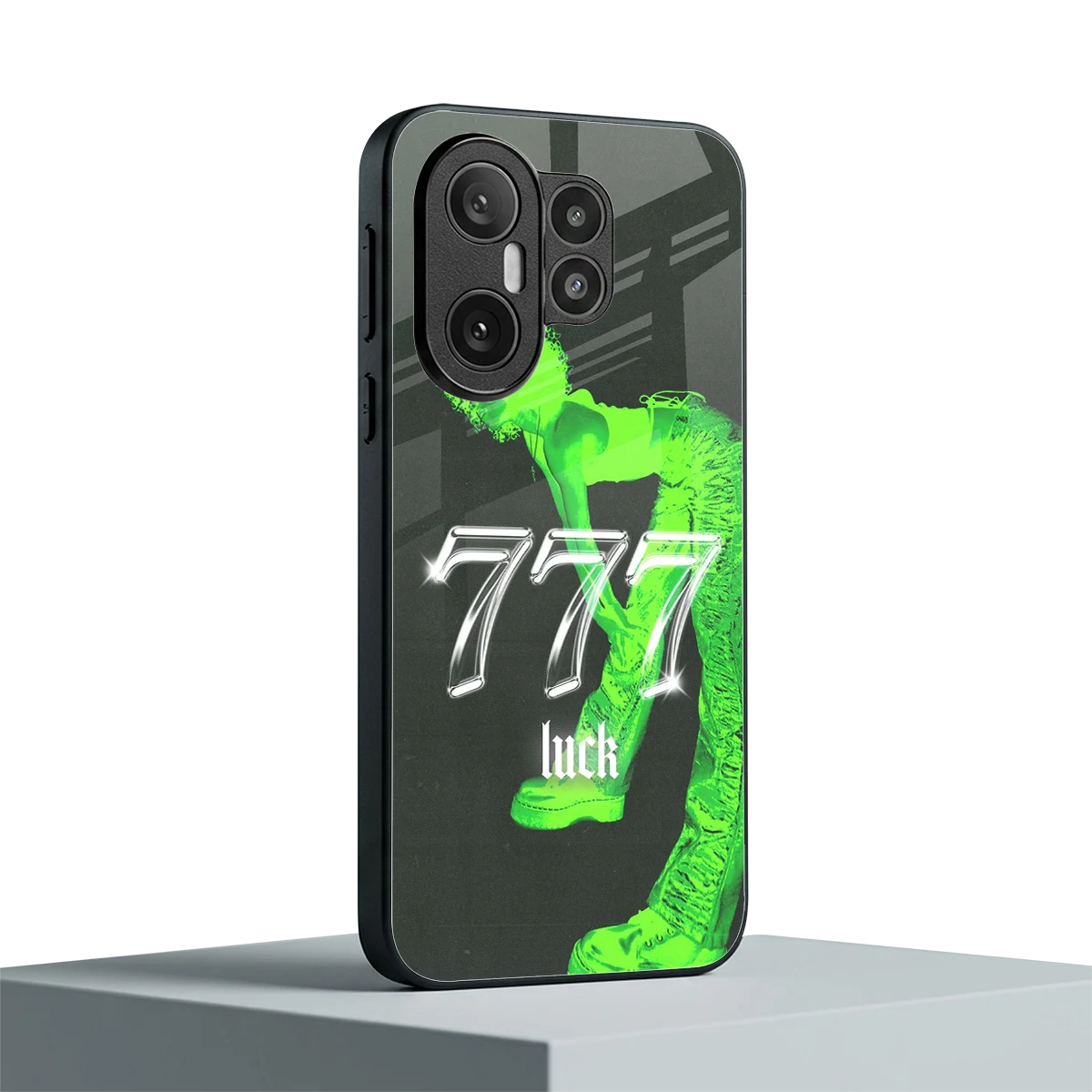 777 Luck vivo x200 fe mobile cover | shockproof glass phone case