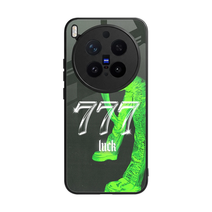 777 Luck back phone cover | glass case for vivo x300 pro