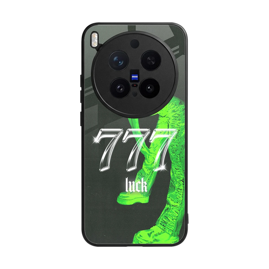 777 Luck back phone cover | glass case for vivo x300 pro
