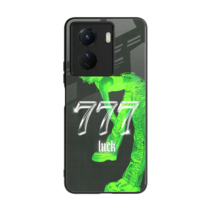 777 Luck back phone cover | glass case for vivo y16