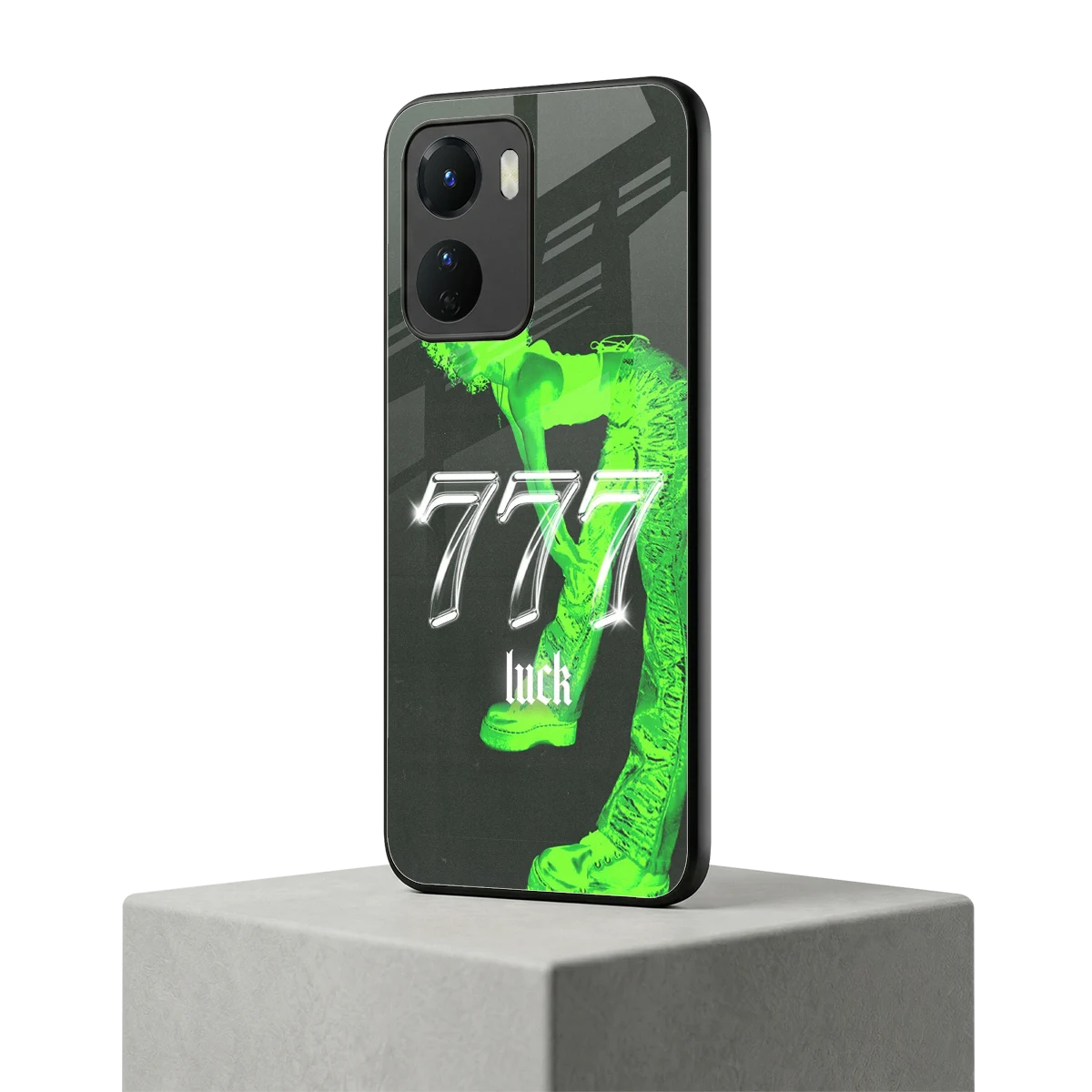 777 Luck vivo y16 mobile cover | shockproof glass phone case