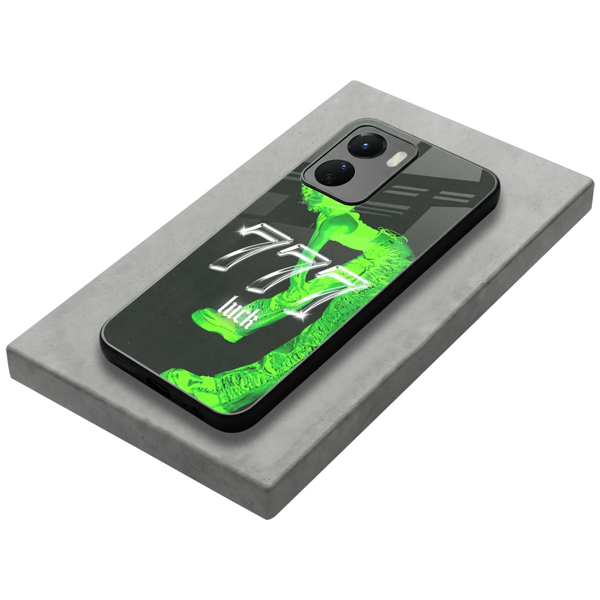 777 Luck stylish phone case for vivo y16 | glossy glass and slim fit