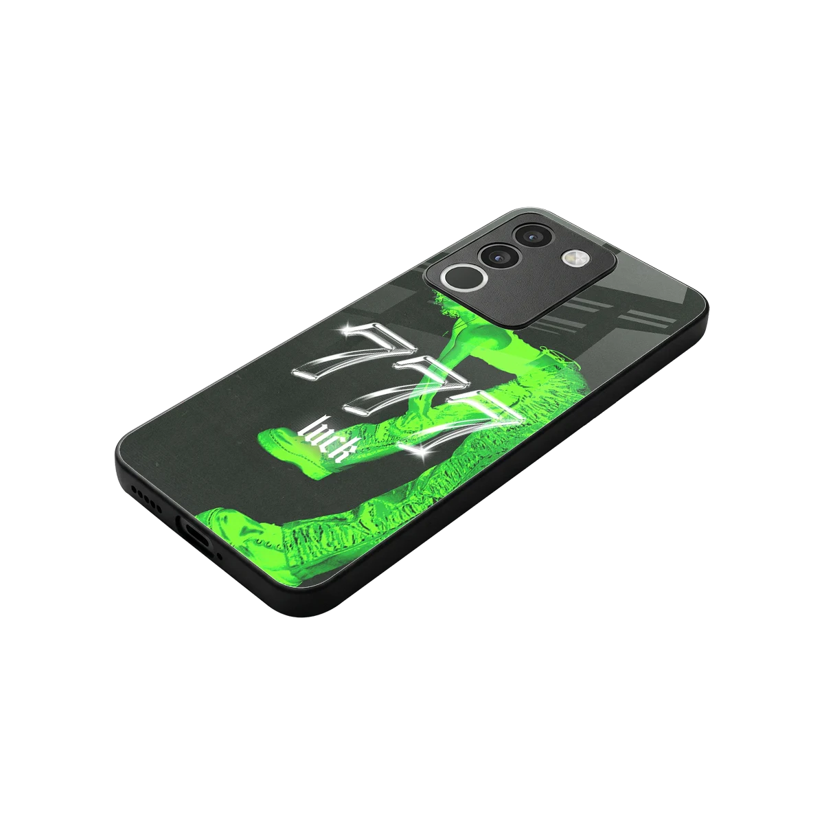 777 Luck stylish phone case for vivo y200 5g | glossy glass and slim fit