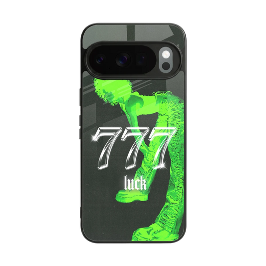777 Luck back phone cover | glass case for google pixel 10 pro