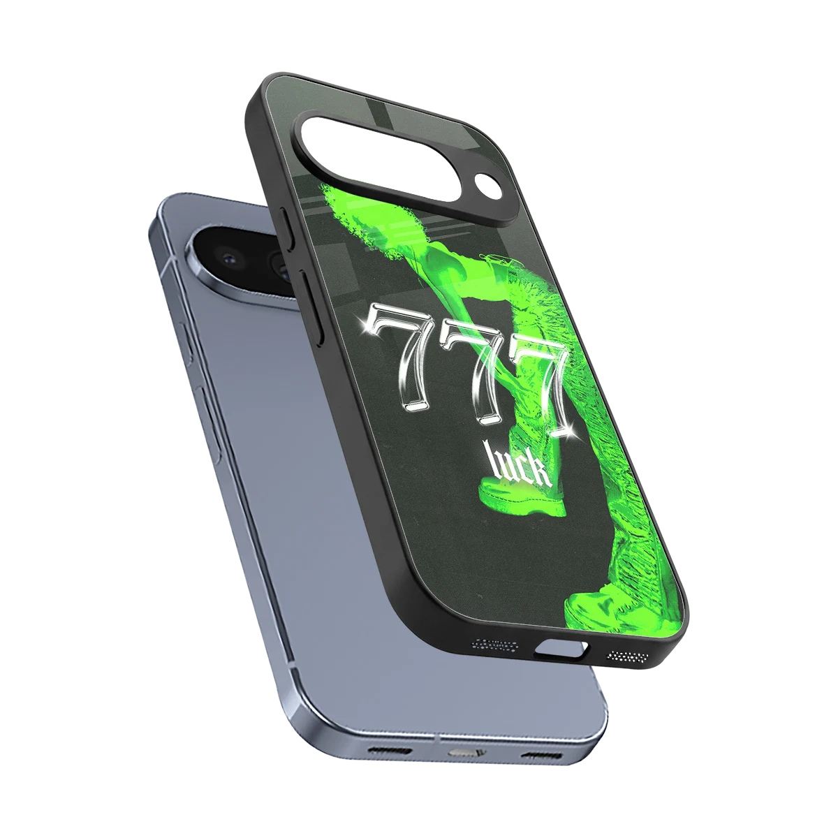 777 Luck sleek google pixel 10 cover with tempered glass back and TPU edges